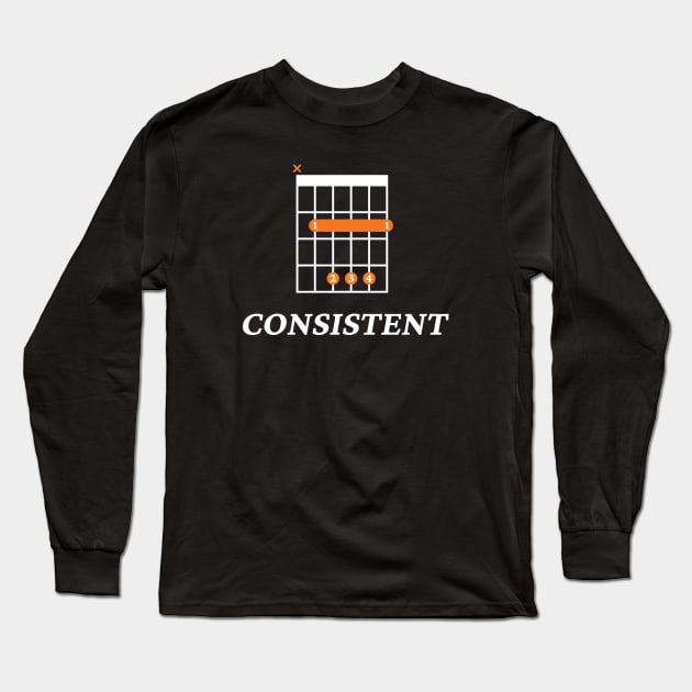 B Consistent B Guitar Chord Tab Dark Theme Long Sleeve T-Shirt by nightsworthy